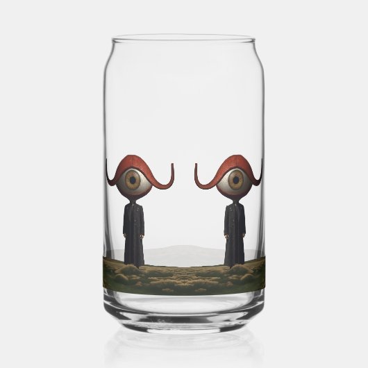 We zijn hier allemaal ogen blikvorm glas (Links)