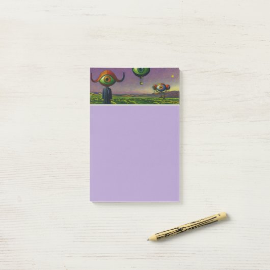 We zijn hier allemaal ogen post-it® notes (Op bureau)