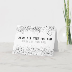"We zijn hier allemaal voor je" "Sorry voor je ver Kaart