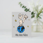 We zijn hier briefkaart (Staand voorkant)