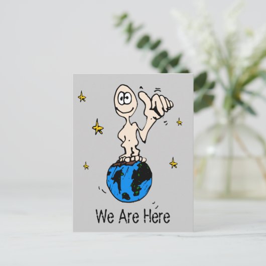 We zijn hier briefkaart (Staand voorkant)