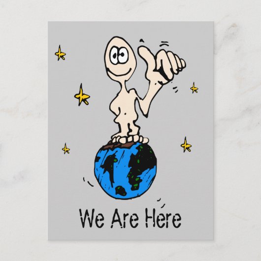 We zijn hier briefkaart (Voorkant)