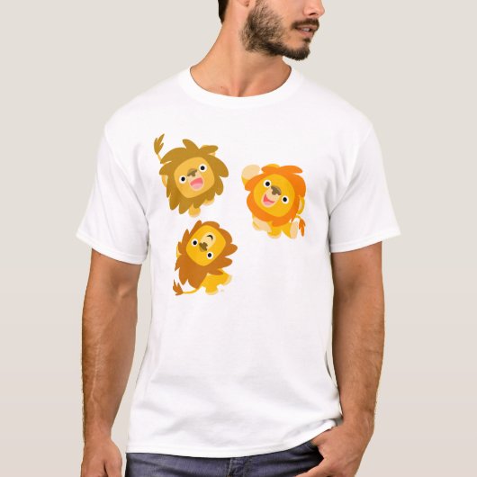 "We zijn hier!!" Cute Cartoon Lions Children T-shi T-shirt (Voorkant)