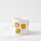 "We zijn hier!!" Cute Cartoon Lions Espresso Mok (Voorkant)