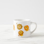 "We zijn hier!!" Cute Cartoon Lions Espresso Mok (Rechts)