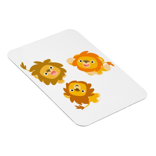 "We zijn hier!!" Cute Cartoon Lions Flexible Magne Magneet (Rechterzijde)