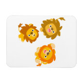 "We zijn hier!!" Cute Cartoon Lions Flexible Magne Magneet (Horizontaal)