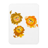 "We zijn hier!!" Cute Cartoon Lions Flexible Magne Magneet (Verticaal)