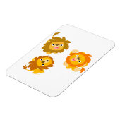 "We zijn hier!!" Cute Cartoon Lions Flexible Magne Magneet (Linkerzijde)