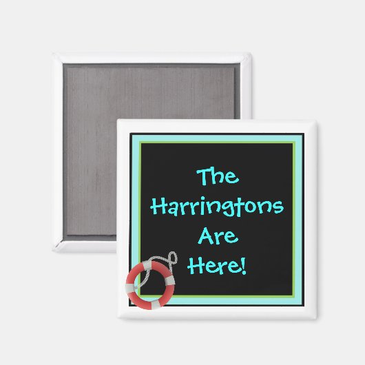 We zijn hier een gepersonaliseerde stoomdeur magneet (Voorkant / Achterkant)