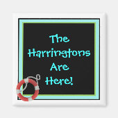 We zijn hier een gepersonaliseerde stoomdeur magneet (Voorkant)