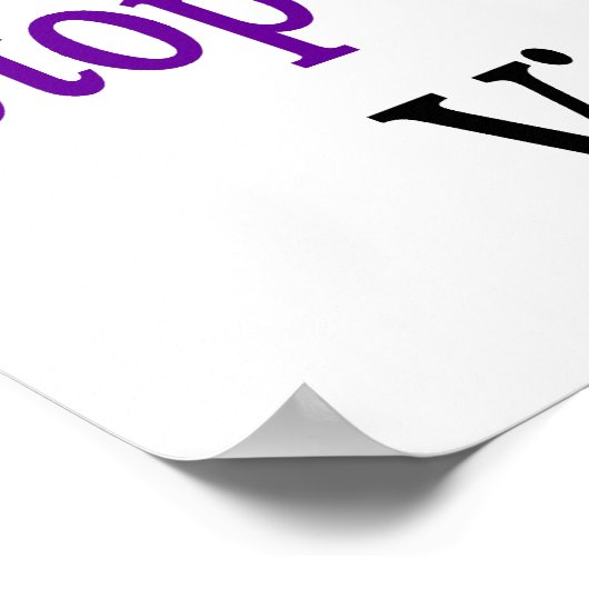 We zijn hier om huiselijk geweld te stoppen poster (Hoek)