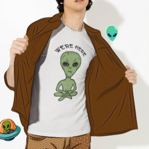 We zijn hier UFO Alien Invasion Extra Terrestrial T-shirt