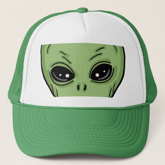 We zijn hier UFO Alien Invasion Extra Terrestrial Trucker Pet (Voorkant)