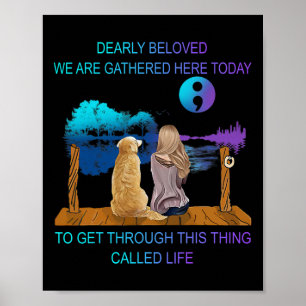 We zijn hier vandaag lang opgesloten. Zelfmoord Poster