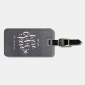 We zijn hier weg | De heer & mevrouw Pas getrouwd  Bagagelabel (Voorkant horizontaal)