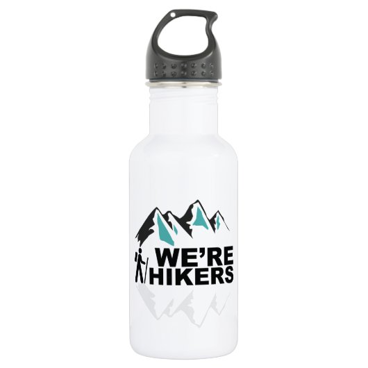 We zijn Hikers 18oz Roestvrij witte waterfles (Voorkant)