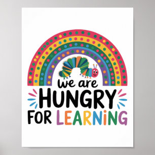 We Zijn Hongerig Naar Leren Grappige Leraar Terug Poster