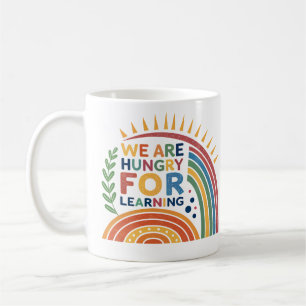 We zijn hongerig om te leren, terug naar school koffiemok