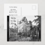 We zijn in beweging! wagenfamilie briefkaart (Voorkant / Achterkant)