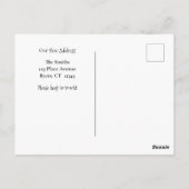 We zijn in beweging! wagenfamilie briefkaart (Achterkant)