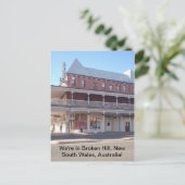 We zijn in Broken Hill, New South Wales Australië Briefkaart (Staand voorkant)