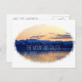 We zijn in de bergen gelopen! Custom Aankondigingskaart (Voorkant / Achterkant)