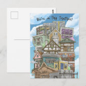 We zijn in dit Briefkaart van Coronavirus (Voorkant / Achterkant)