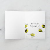 "We zijn in jou aan het geloven" Happy Bees Kaart (Binnen)