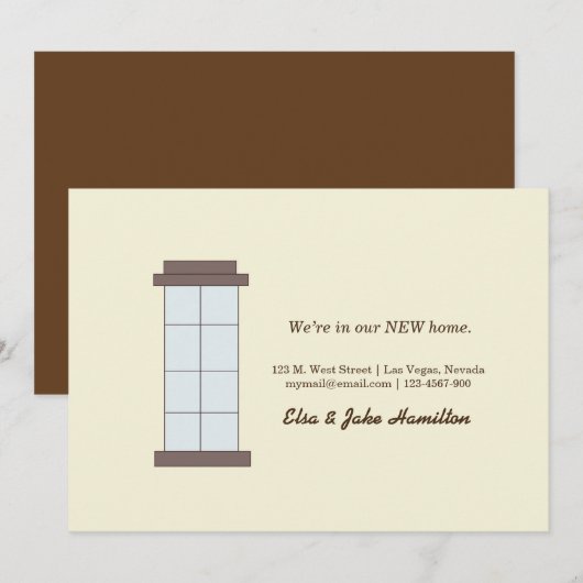 We zijn in onze NIEUWE woning. Aankondiging (Voorkant / Achterkant)