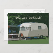 We zijn in ruste!  Thuis is waar Camper is! Contac Briefkaart (Voorkant / Achterkant)