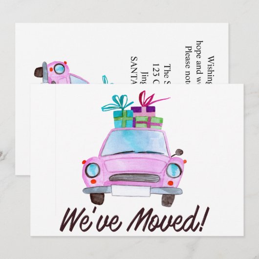 We Zijn Kerstmis Verhuisd Klassiek Kaart (Voorkant / Achterkant)