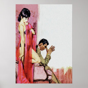 We zijn laat, schiet op met Retro  Pulp Hoesje Art Poster