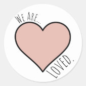 "We zijn... Loved" Sticker (Voorkant)