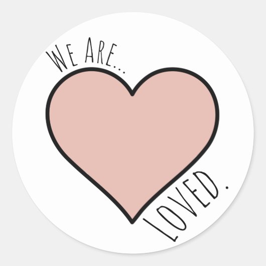 "We zijn... Loved" Sticker (Voorkant)