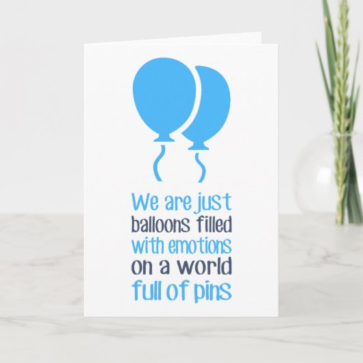 We zijn maar ballonnen bedankkaart (Voorkant)