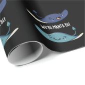 We zijn Manta be Funny Manta Ray Pun Dark BG Cadeaupapier (Rol Hoek)