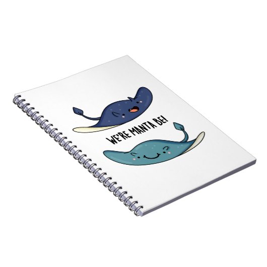 We zijn Manta Be Funny Manta Ray Pun Notitieboek (Rechterzijde)