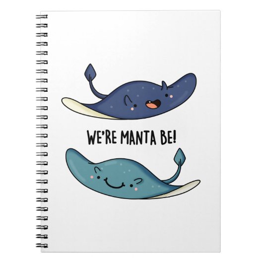 We zijn Manta Be Funny Manta Ray Pun Notitieboek (Voorkant)