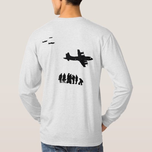 We zijn marinevliegers. P-3 Orions en bemanningen! T-shirt (Achterkant)