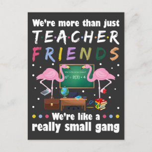 We zijn meer dan leraren vrienden, flamingo T-Shir Briefkaart