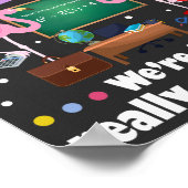 We zijn meer dan leraren vrienden, flamingo T-Shir Poster (Hoek)