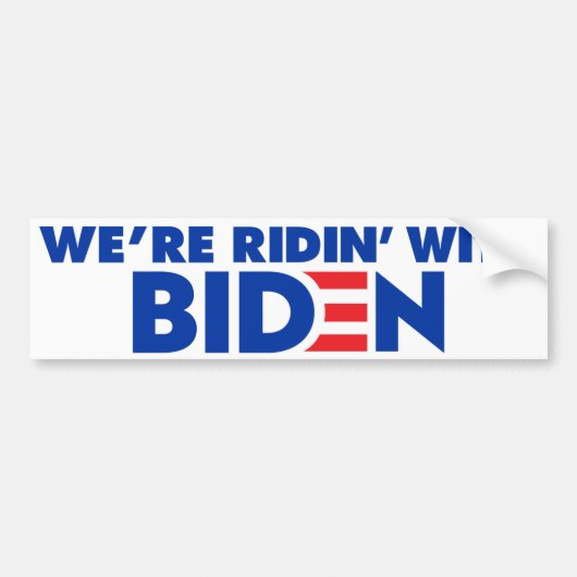 We zijn met Biden 2024. Bumpersticker (Voorkant)