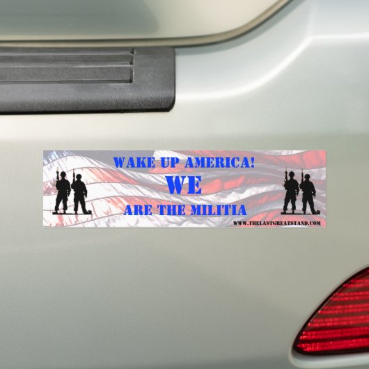WE ZIJN MILITIË BUMPERSTICKER (Op auto)