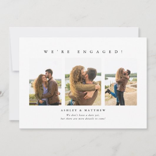 We zijn Minimalistische Verlovingsaankondiging Kaart (Voorkant)