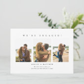 We zijn Minimalistische Verlovingsaankondiging Kaart (Staand voorkant)