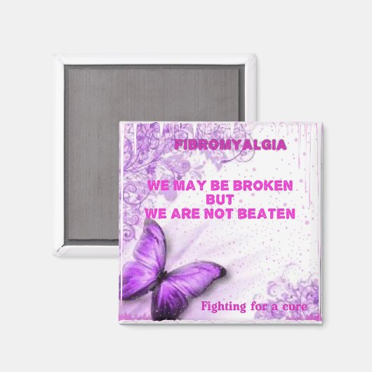 We zijn misschien verslagen, maar niet gebroken ma magneet (Voorkant / Achterkant)