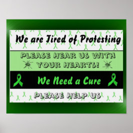 We zijn moe van het protesteren tegen Lyme-ziekte Poster