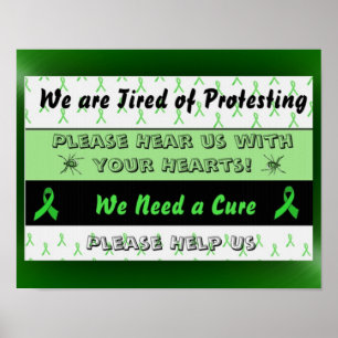 We zijn moe van het protesteren tegen Lyme-ziekte  Poster