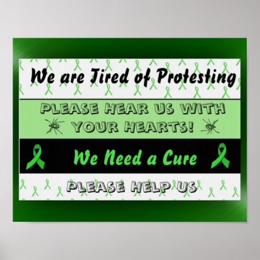 We zijn moe van het protesteren tegen Lyme-ziekte Poster (Voorkant)